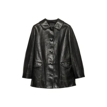 PRADA Button up Leather Jacket