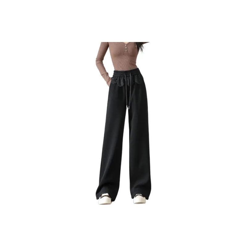 FAWENXIANGZI Casual Pants Women's Black-0