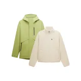 [Combination Women's]Club Moss Green Windbreaker Jacket+Cream White Liner