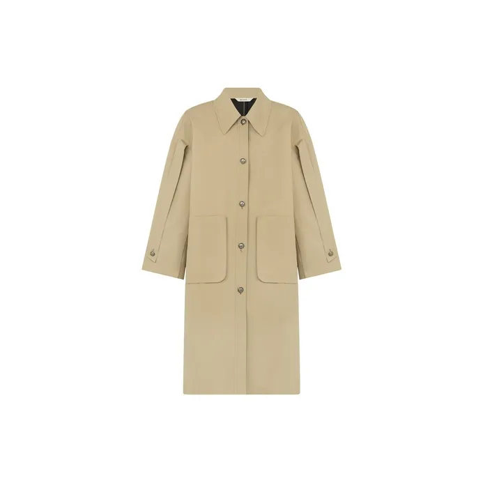 MEIYANG Trench Coat Women's Khaki-0