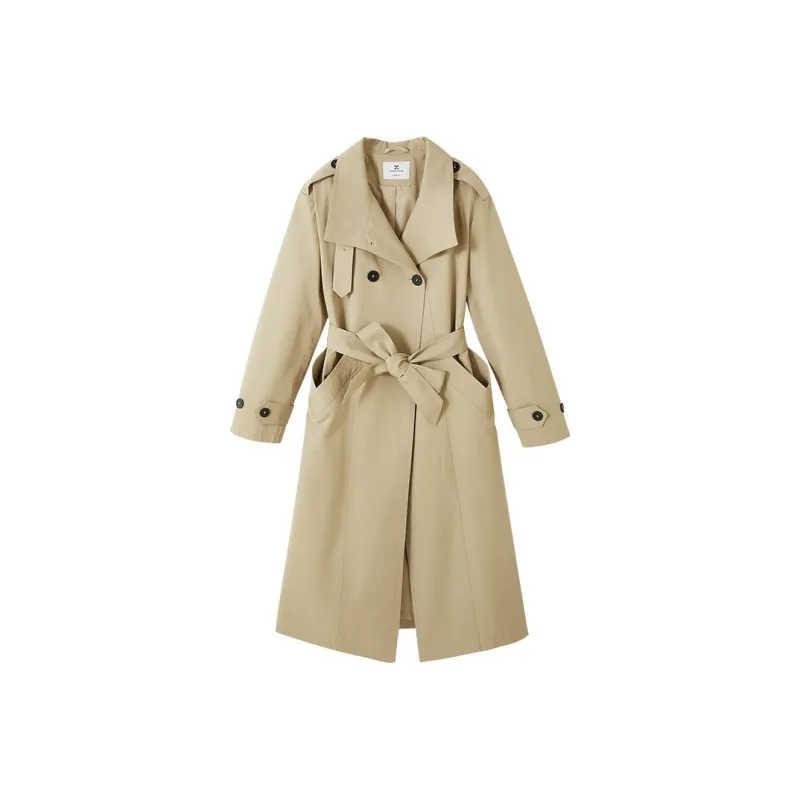 XIANGYING Trench Coat Women's Khaki-0