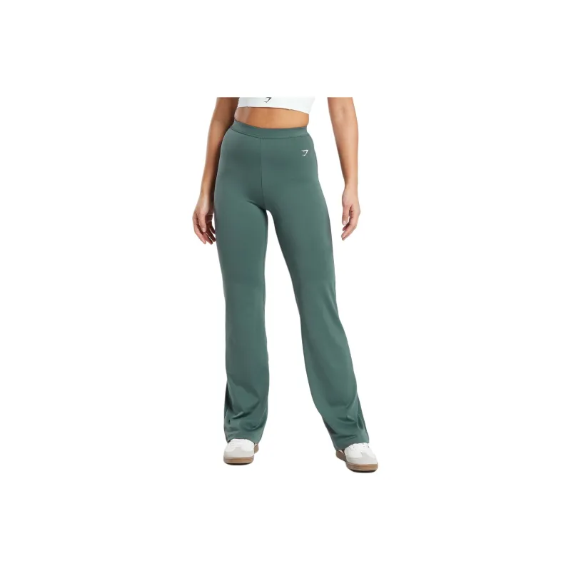 GYMSHARK EVERYDAY REGULAR FLARED LEGGINGS Casual Pants Women's Cyan-0