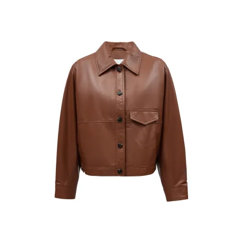 ONLY Leather Jacket Women's Slow Turtle Brown