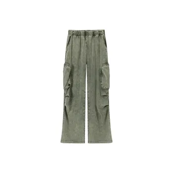 NO ONE ELSE Casual Pants Unisex Olive Green
