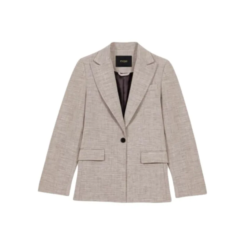 Maje Twill Blazer-0