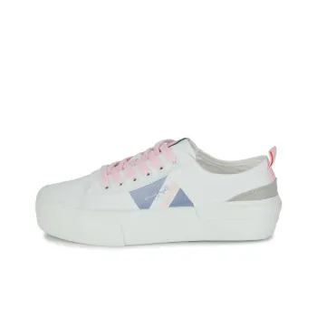 Pepe Jeans ALLEN FLAG COLOR Low Top Skateboard Shoes Women's White