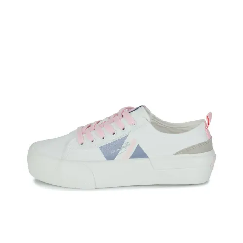 Pepe Jeans ALLEN FLAG COLOR Low Top Skateboard Shoes Women's White