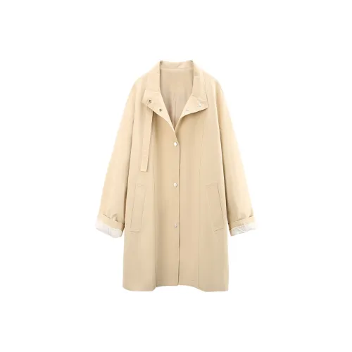 A Paradise For Awakening Trench Coat Women's Khaki