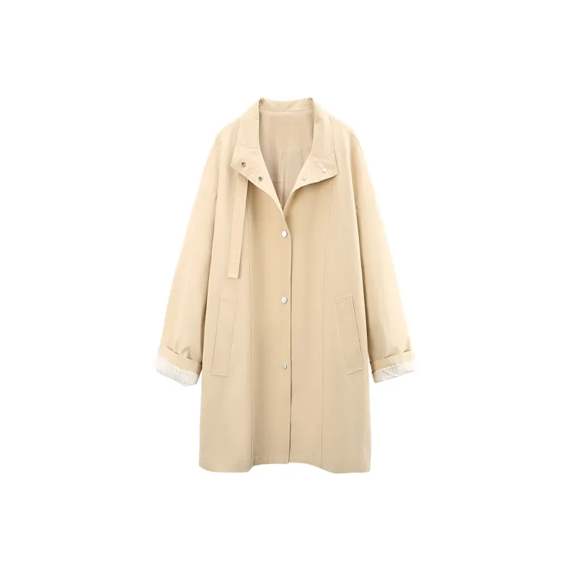 A Paradise For Awakening Trench Coat Women's Khaki-0