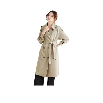TERRE BLEUE Trench Coat Women's Khaki