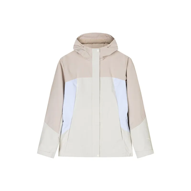 Anta Windproof Windbreaker Jacket Women's Fishbelly White/Pure White-0