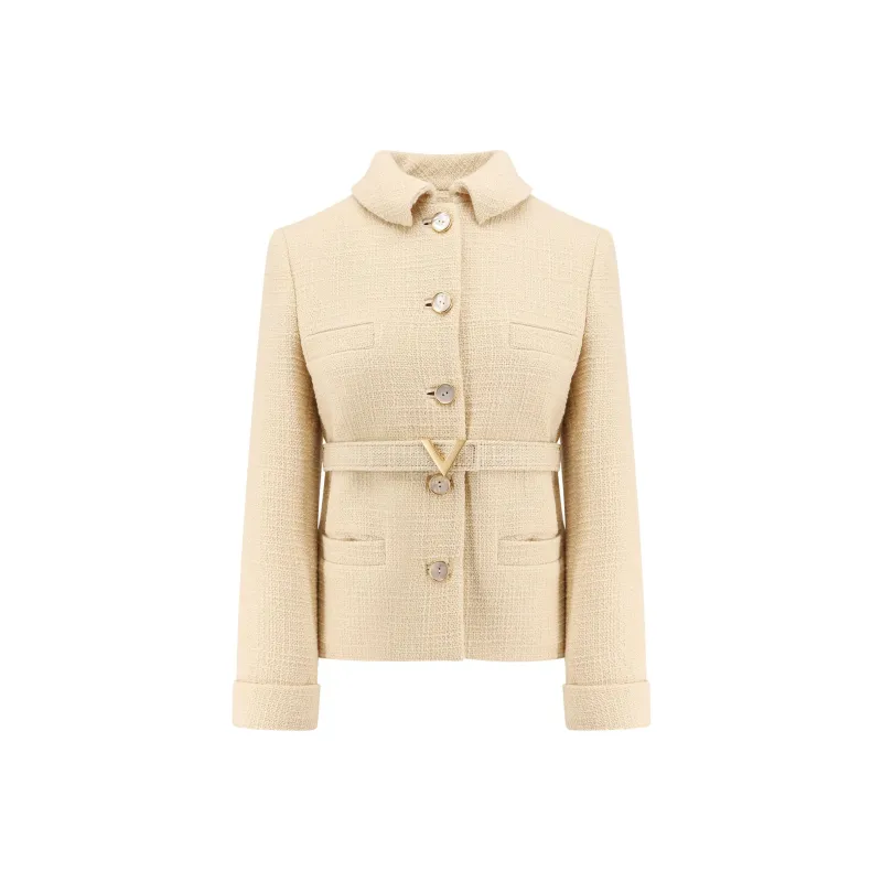 Valentino Logo Plaque Button Up Jacket-0