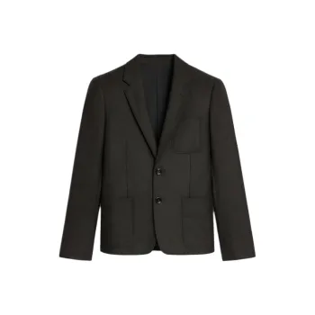 CELINE Short Jacket In Cashmere Flannel