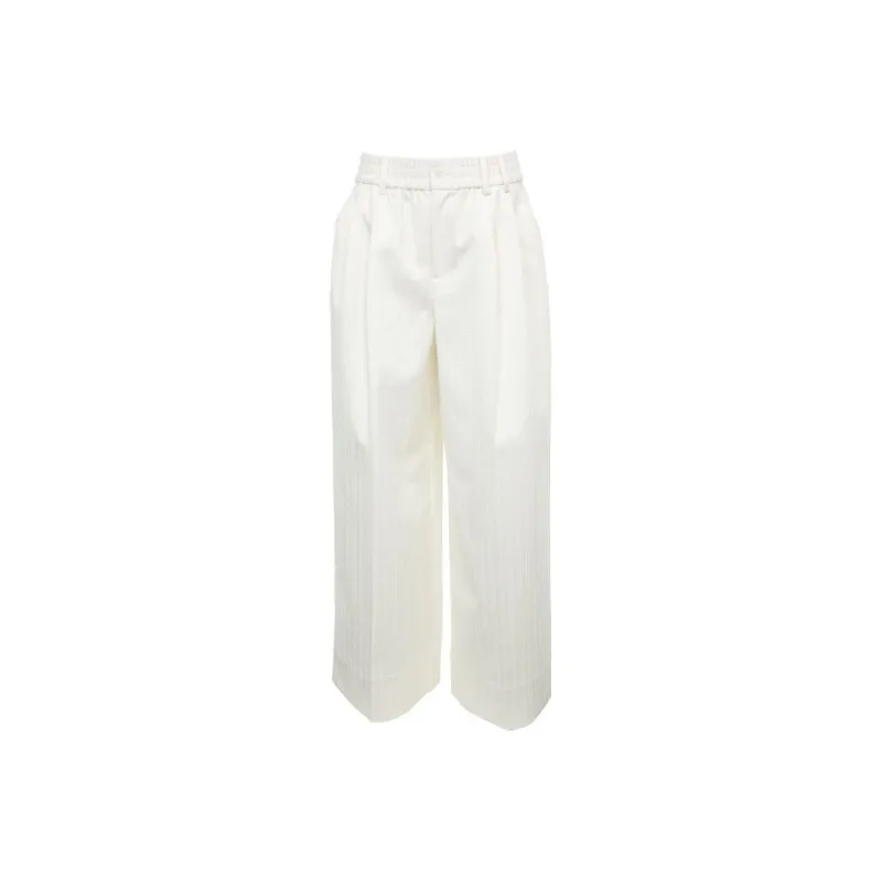 Christopher John Rogers SS24 Casual Pants Women's Ecru-0