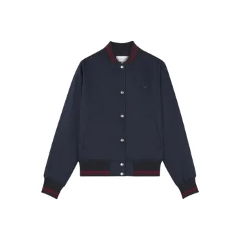 Maison Kitsune Baseball Jacket Women's Navy Blue