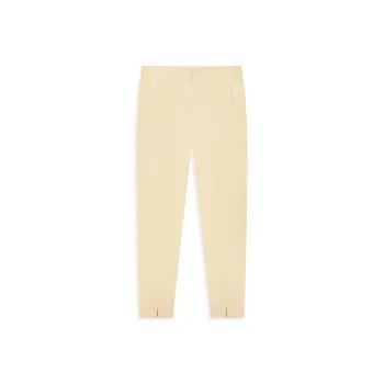 XTEP Casual Pants Leg Opening Split Version Women's Khaki Yellow