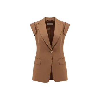 MaxMara Bergamo Sleeveless Gabardine Jacket