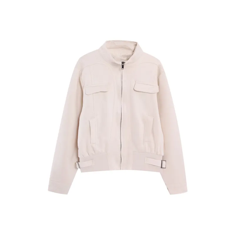 BVODE Cropped Coats Women's Apricot-0