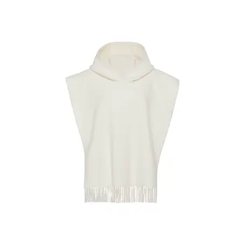 Brunello Cucinelli Hooded Fringed Poncho