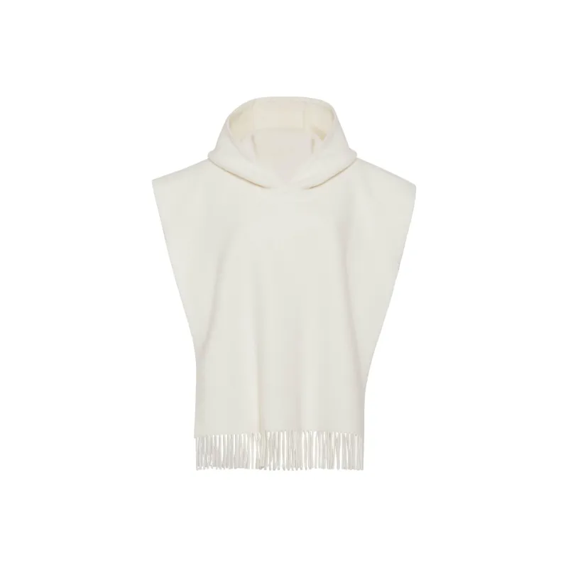 Brunello Cucinelli Hooded Fringed Poncho-0