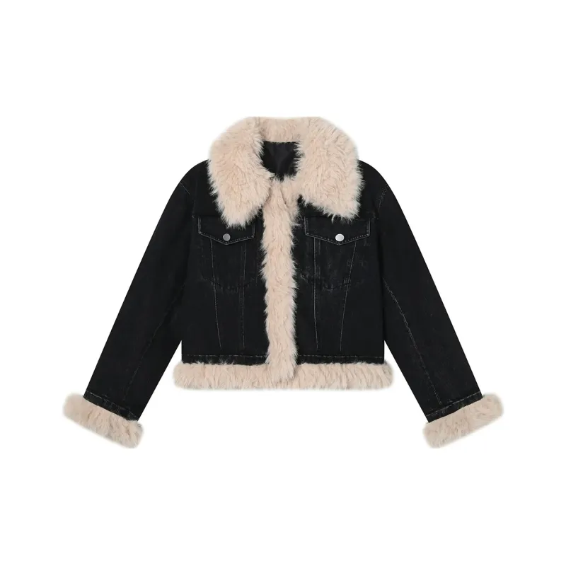 PAZZO Vintage Versatile Cropped Puffer Jacket Women's Black-0