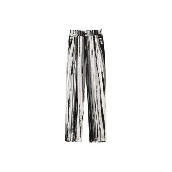 0571 Family Casual Pants Women's Vertical Stripes