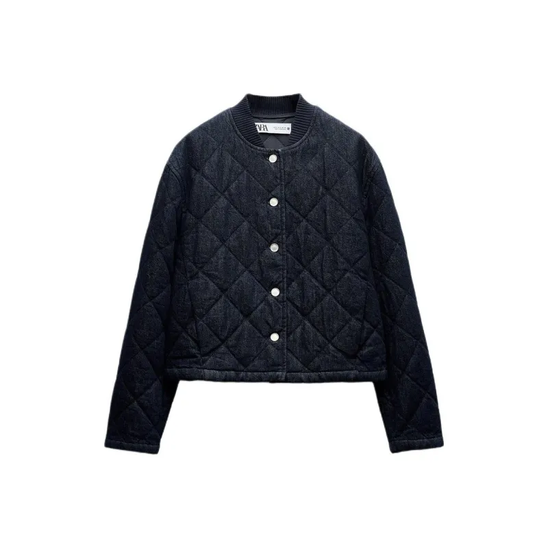 ZARA Puffer Jacket Women's Blue-0