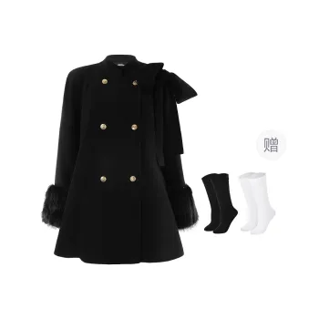 BSEVENI Coats Women's Black
