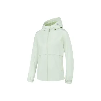 QIAODAN Trench Coat Women's Clear Jade Green