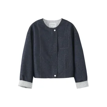 Fstudio Denim Jacket Women's Navy Blue