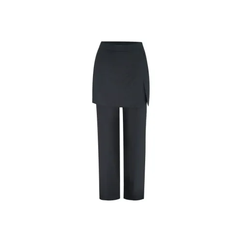 Little Pull Casual Pants Women's Dark Gray