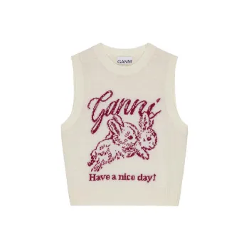 GANNI FW24 Vest Women's White Heron
