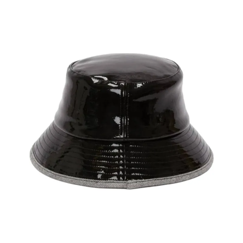 JW Anderson Logo Embroidered Coated Denim Bucket Hat-3