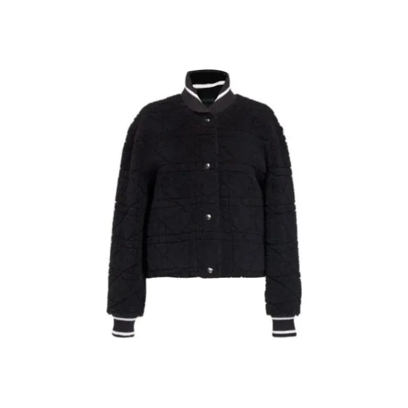 DIOR FW24 Velvet-feel Coat Women's Black-0