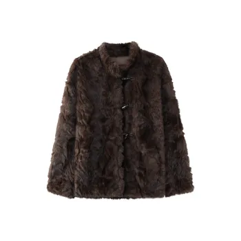THE SEA LIFE Velvet feel Coat Women's Dark Chestnut