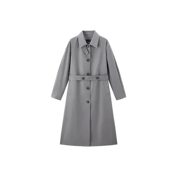PEACEBIRD Trench Coat Women's Magnetic Black
