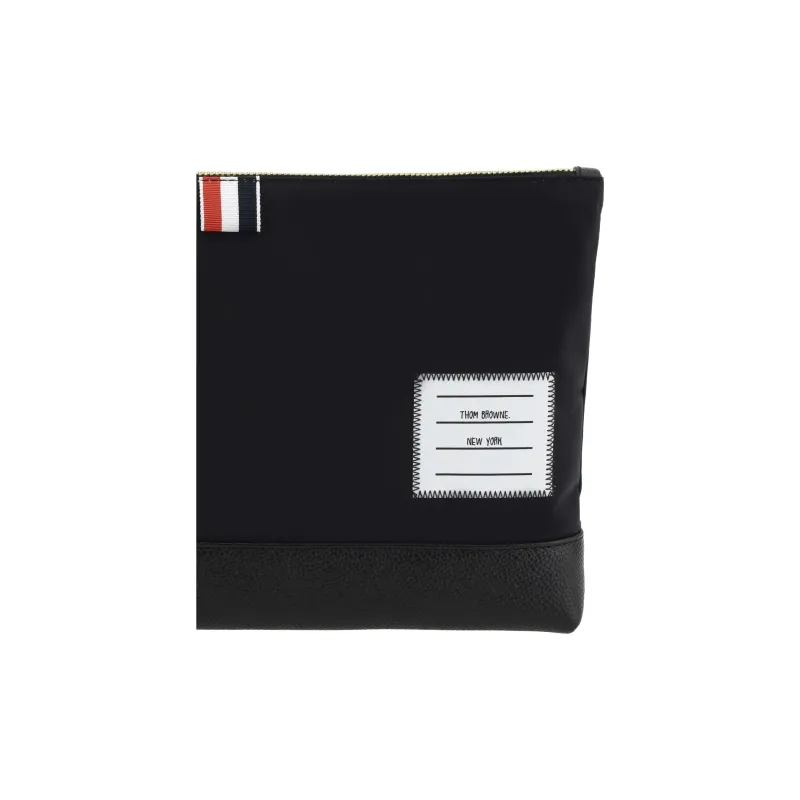 THOM BROWNE Zipped Rectangular Clutch Bag-3