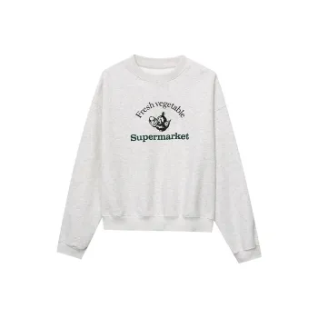 CHARM PICK Sweatshirt Women's Hemp White