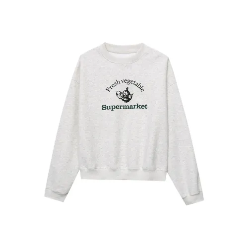 CHARM PICK Sweatshirt Women's Hemp White
