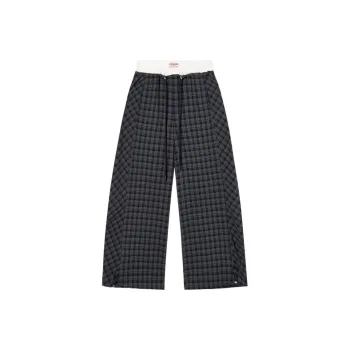 EPTISON WOMAN Casual Pants Women's Navy Blue Plaid