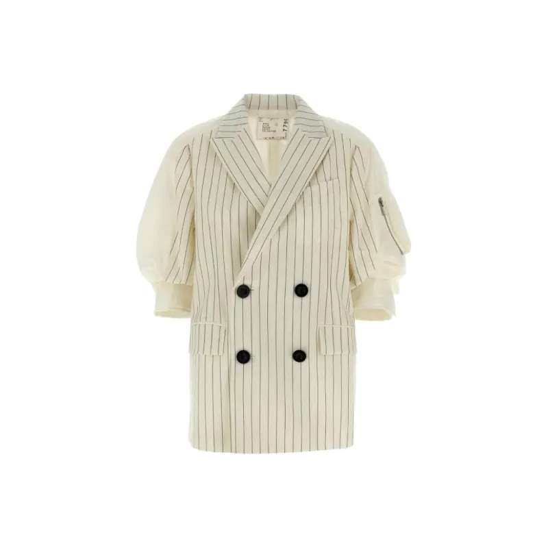 Sacai Striped Panelled Blazer-0