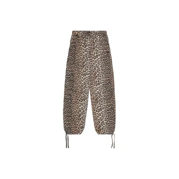GANNI Leopard print Drawstring Trousers