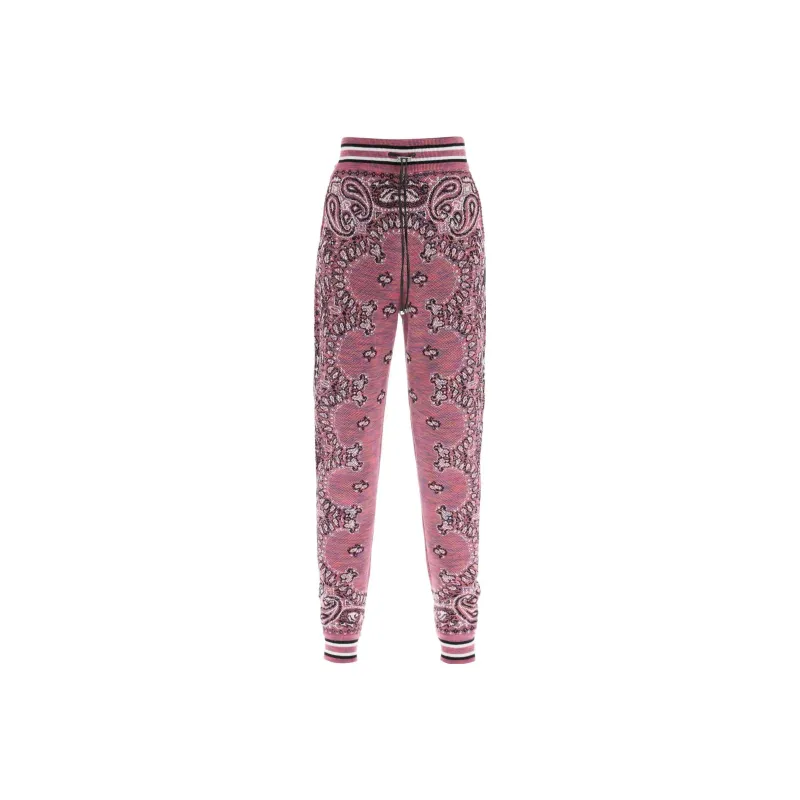 AMIRI Bandana Pattern Knitted Drawstring Pants-0