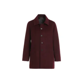 QIAOWANNI Coats Women's Eggplant Purple/Welsh Plaid