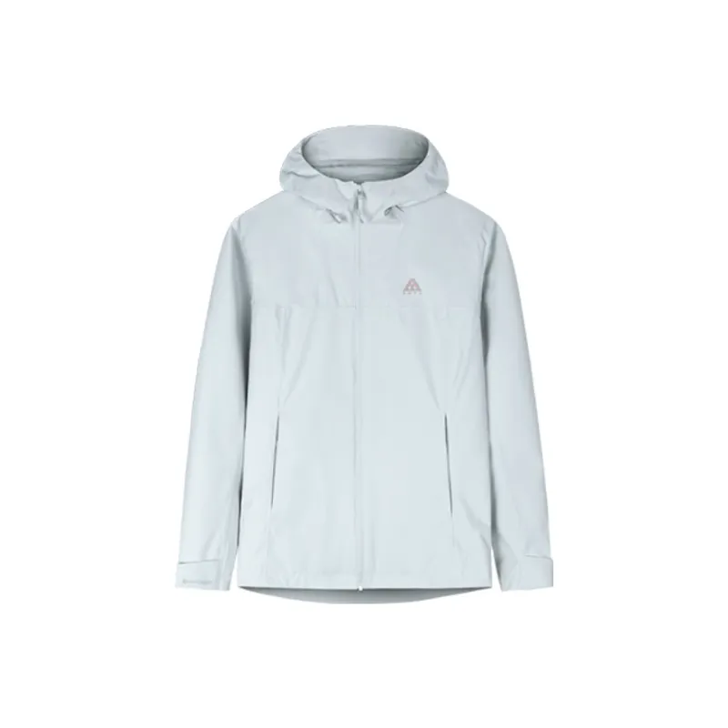 Anta Outdoor Collection Waterproof And Windproof Windbreaker Jacket Women's Sand Grain Gray-0