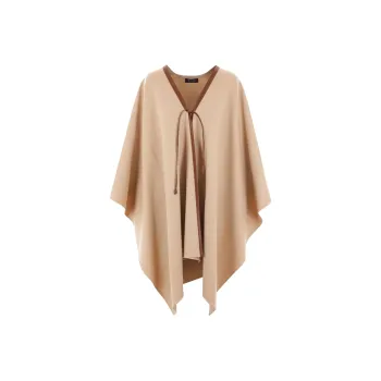 Loro Piana Leather trim Cashmere Cape