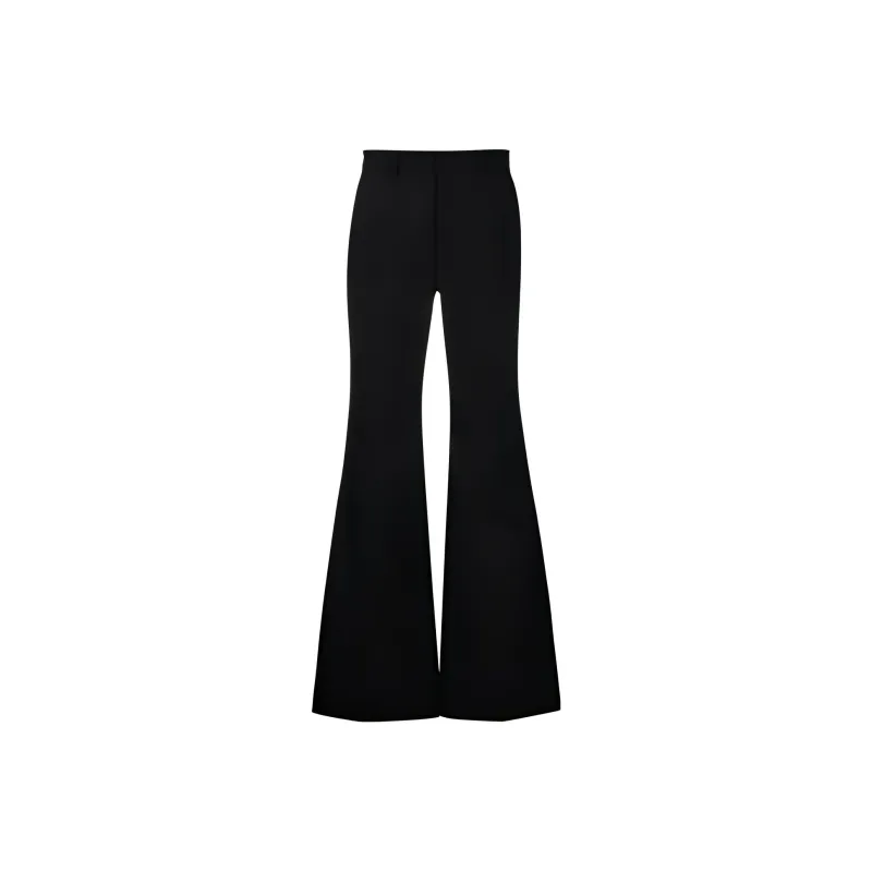 WE11DONE Flared Stretch-cotton Trousers-0