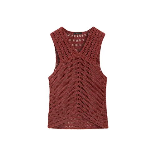 Massimo Dutti T Shirt Women's Red Brown
