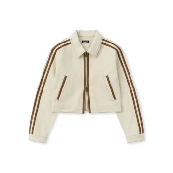 NERDY SS25 Denim Jacket Korean Style Women's Ivory White