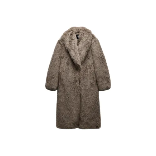 ZARA Coats Women's Mall Gray